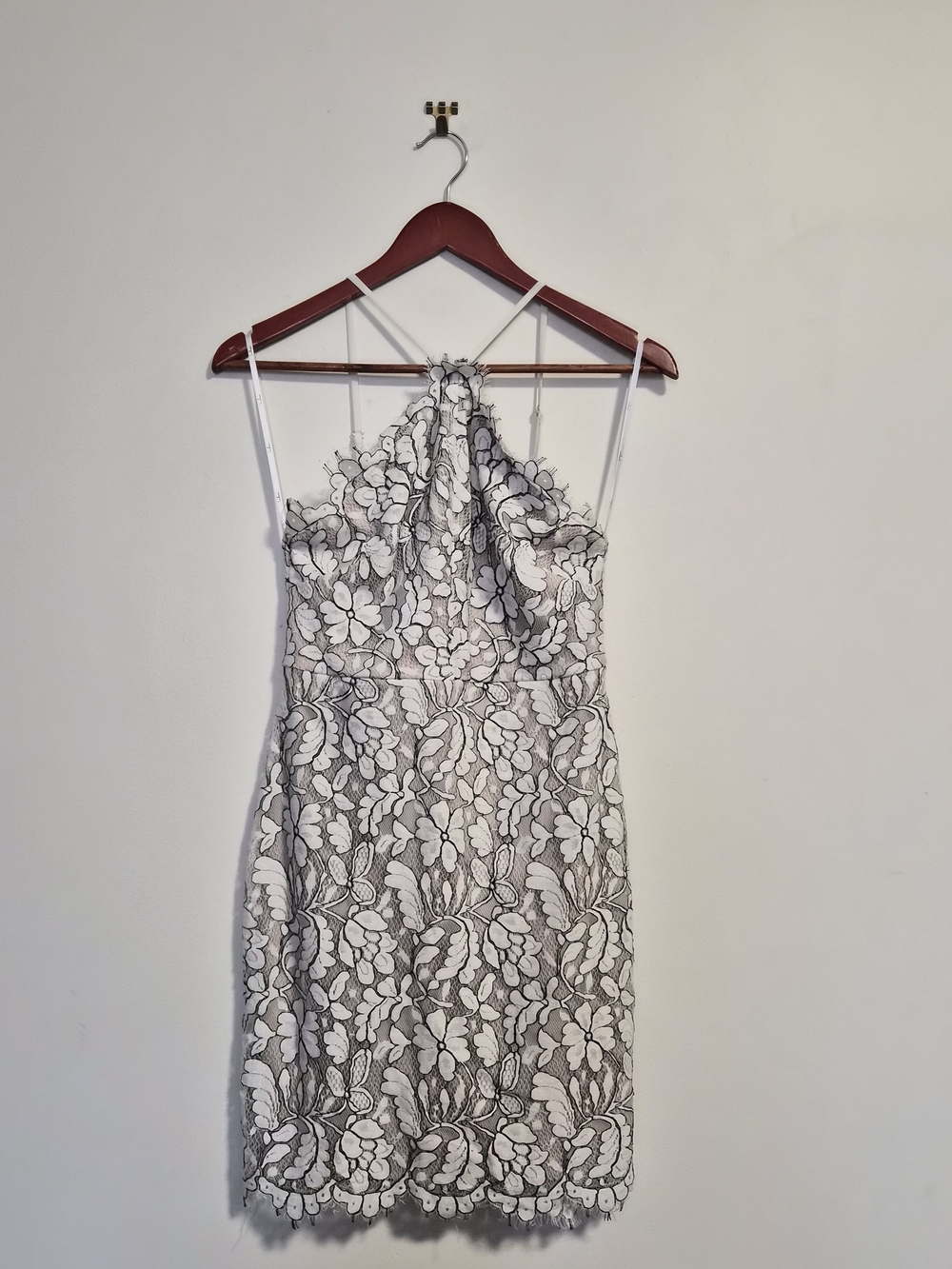 Lulu's White Floral Lace Mini Dress